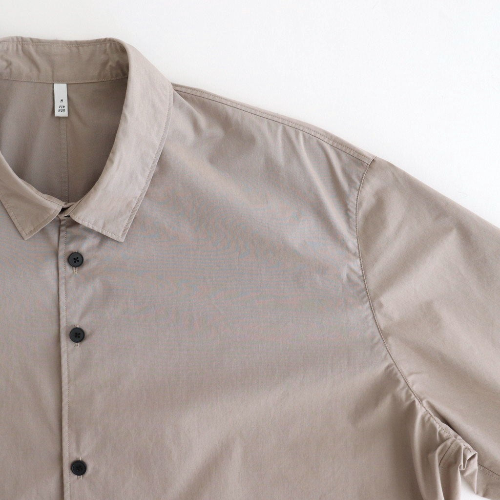 FHFSSH - コットン・ ポリコア タイプライター 半袖シャツ #20 Light Greige [SN_FR0405SH]