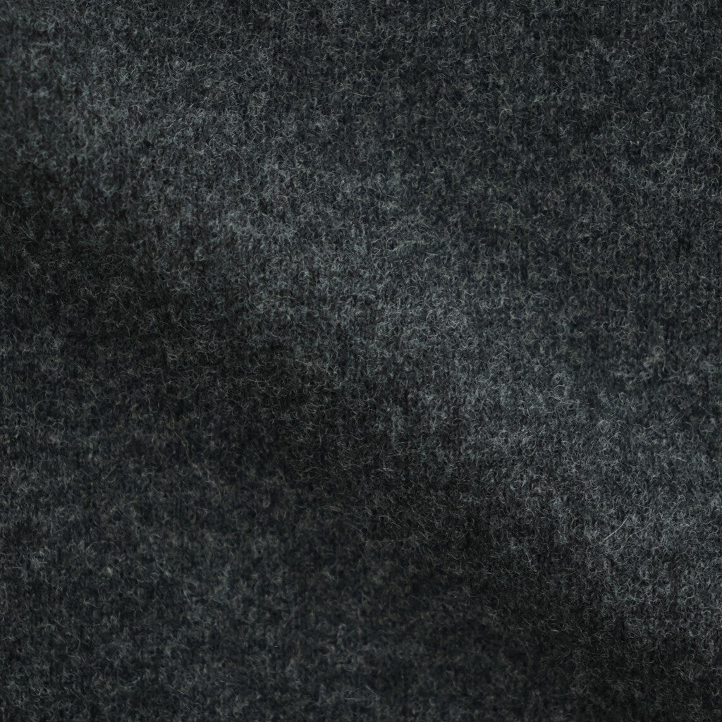 Leather-Trimmed Skipper Sweater #Charcoal [YK26FW01380S]