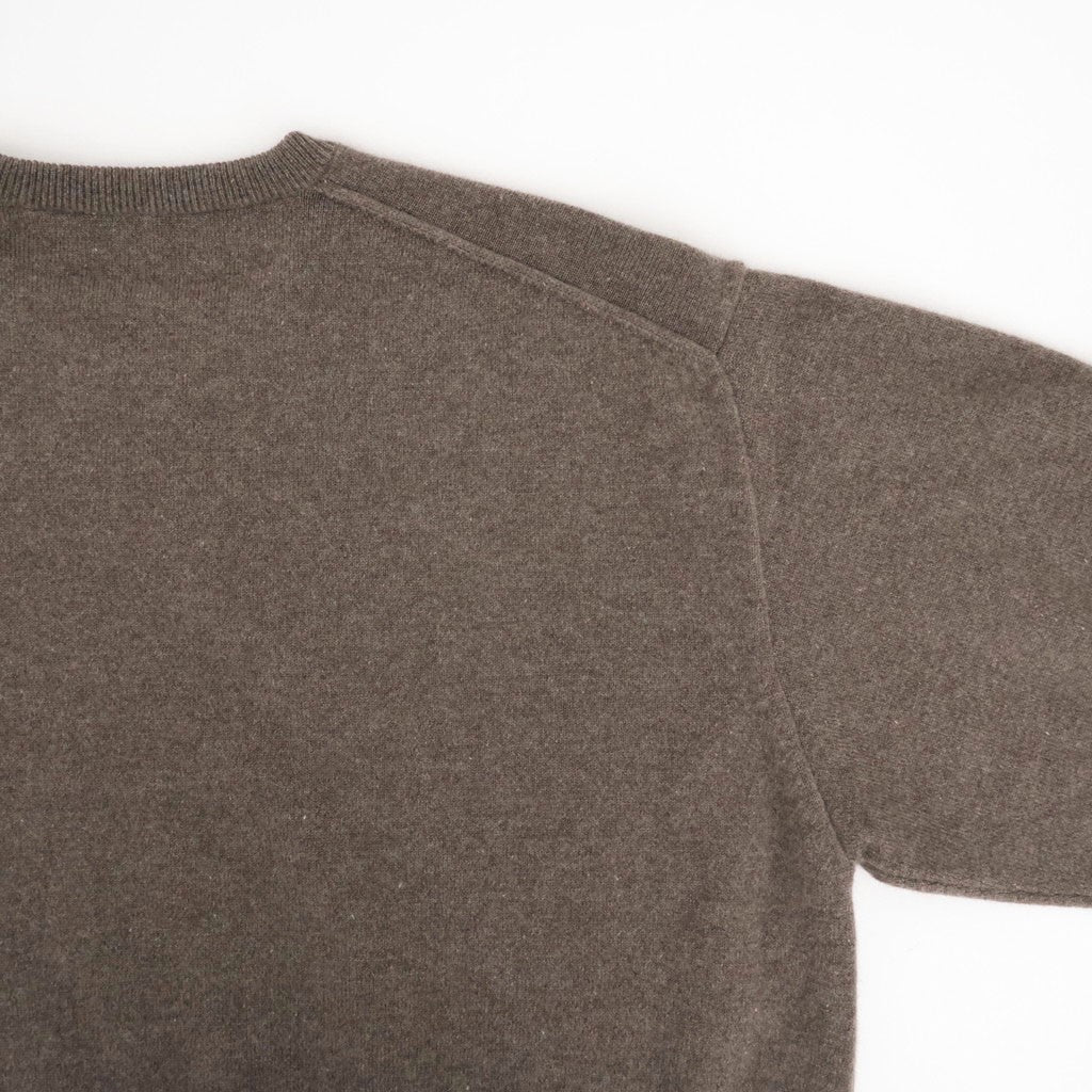 PURE CASHMERE KNIT CREW NECK LS #TAUPE [ST.1628]