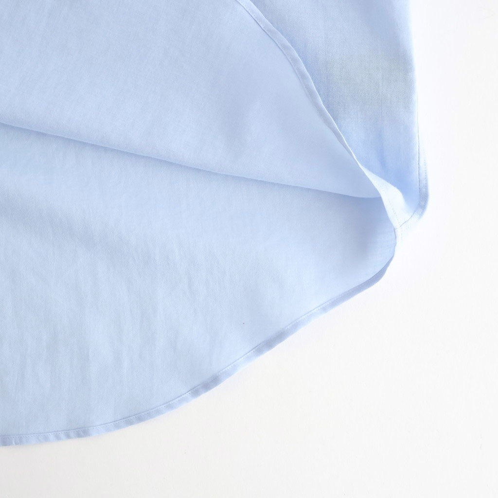 COTTON SILK OVERSIZED SS SHIRT #SAX [ST.1498]