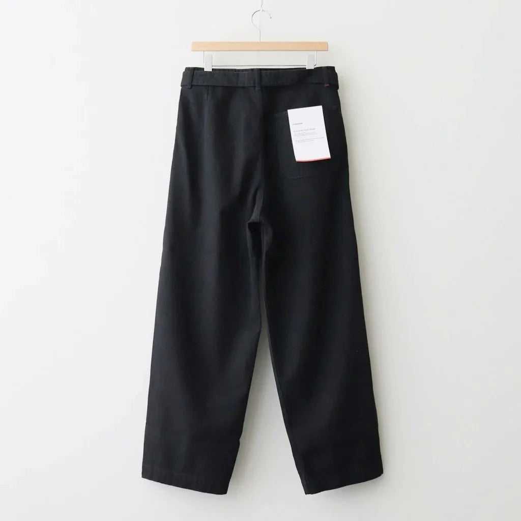 Selvage Denim Belted Pants #BLACK_WASHED [GU261-40064RB]