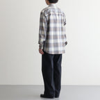 SUPER LIGHT WOOL CHECK SHIRT #BLUE GRAY CHECK [A26SS01LC]