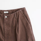 1pleated Wide Tapered Trousers #BROWN [YK26SS01181P]
