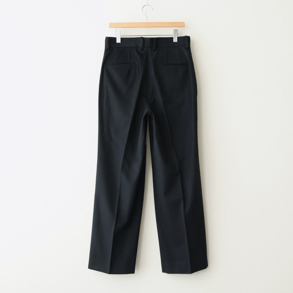W/CA BEAVER STRAIGHT TROUSERS #BLACK [ST.1261]