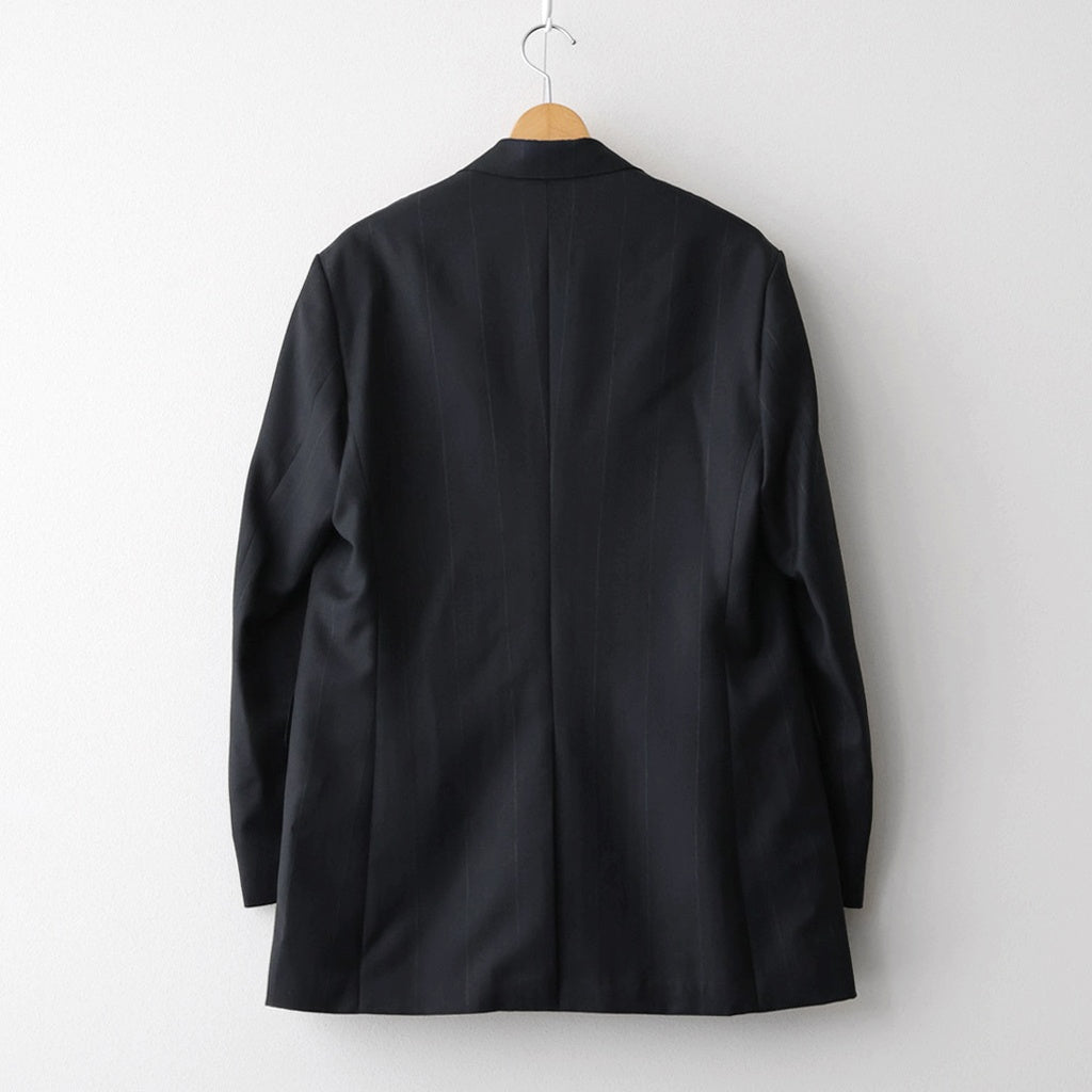 BLUEFACED WOOL JACKET #CHARCOAL NAVY STRIPE [A26SJ03BA]