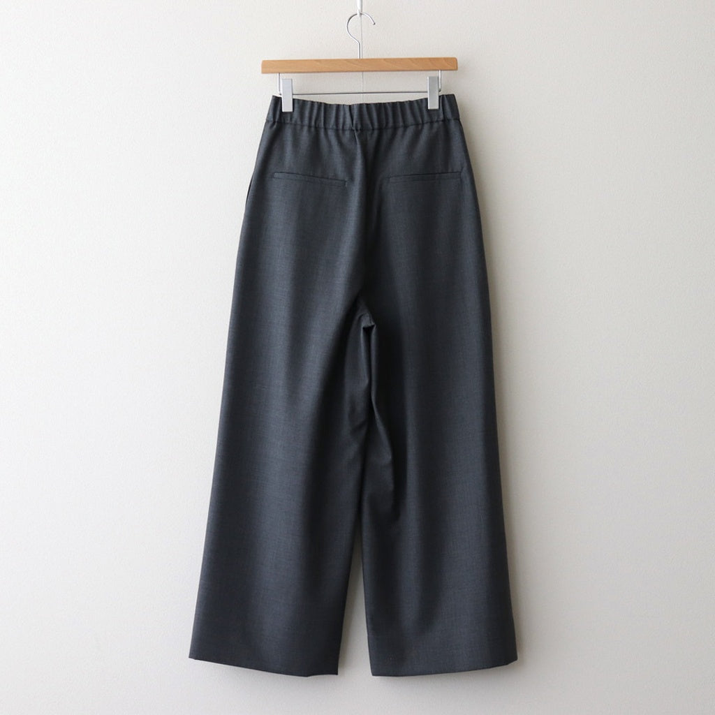 WOOL TROPICAL WIDE EASY PANTS #TOP GRAY [PRAGGM0110]
