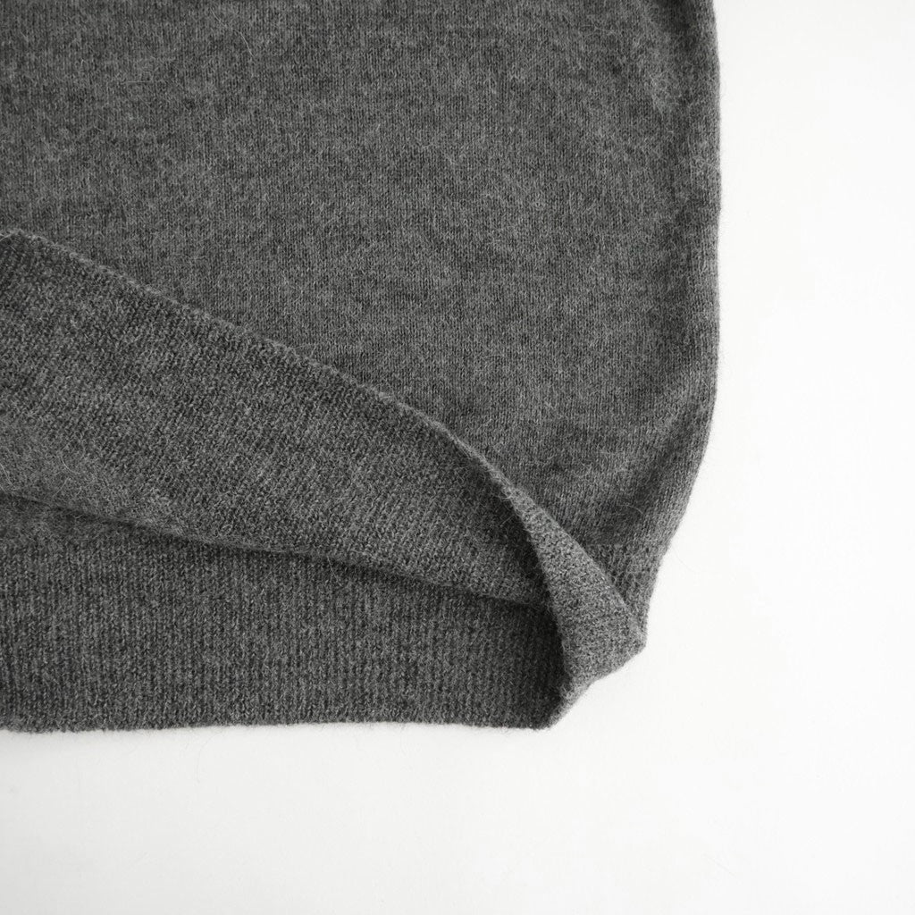 Baby Alpaca V-neck Sweater #M.Gray [YK26FW01379S]