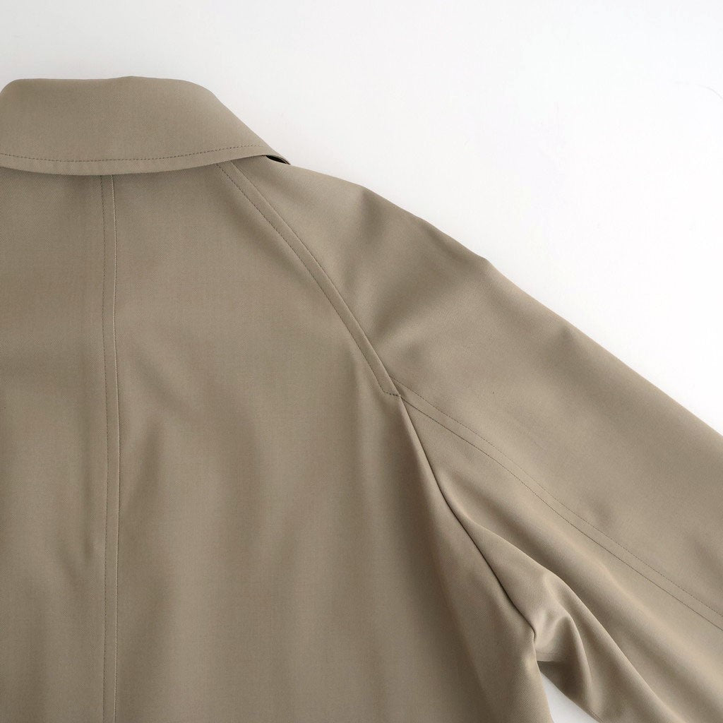 LIGHT WOOL MAX GABARDINE COAT #KHAKI BEIGE CHAMBRAY [A26SC06MG]