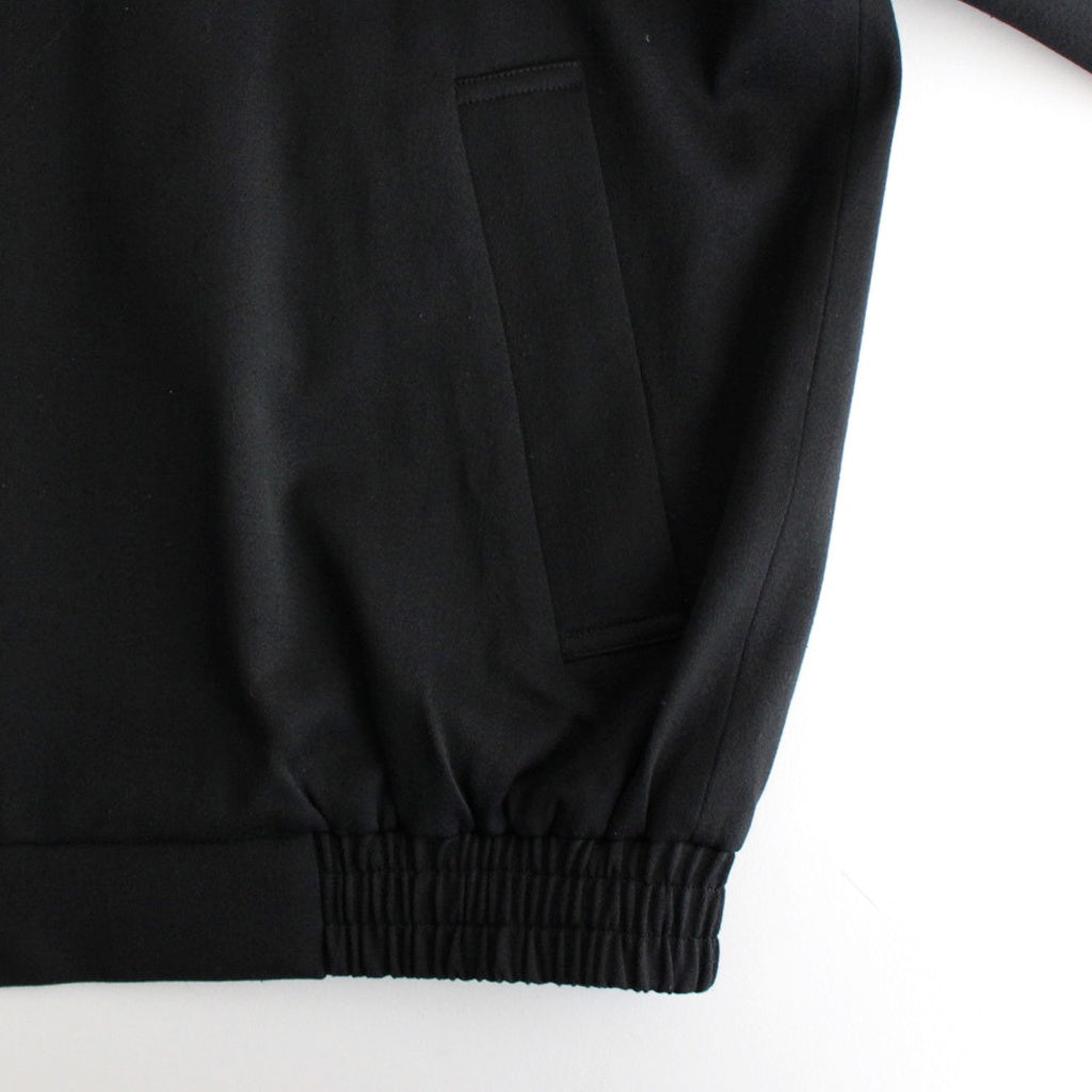 W/SI SATIN ZIP UP SHORT JACKET #BLACK [ST.1068]