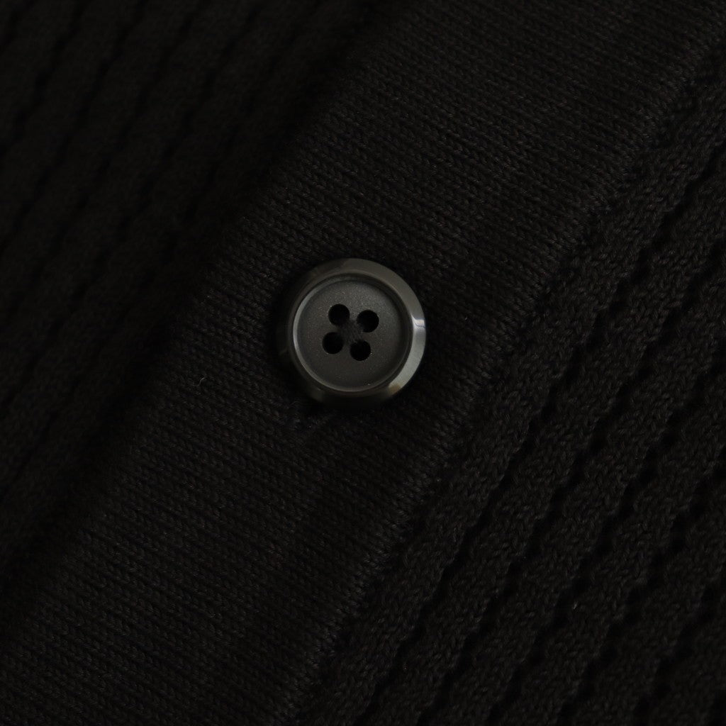 Stripe Mesh Knit Shirt #Black [2501-008]