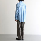 COTTON SILK STRIPE SHIRT #SAX BLUE STRIPE [A26AS01CS]
