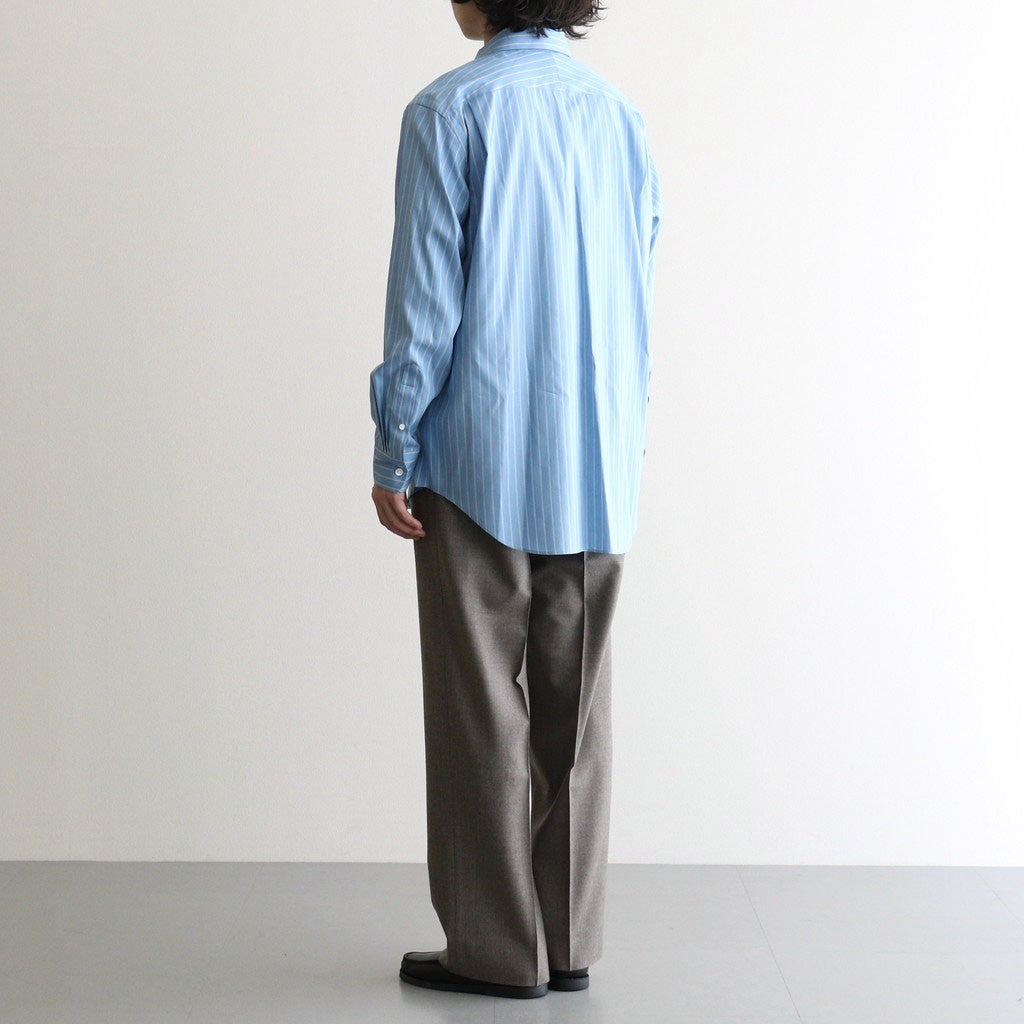COTTON SILK STRIPE SHIRT #SAX BLUE STRIPE [A26AS01CS]
