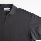 Cotton Pique Jersey S/S Skipper Polo #CHARCOAL [GU261-70416]