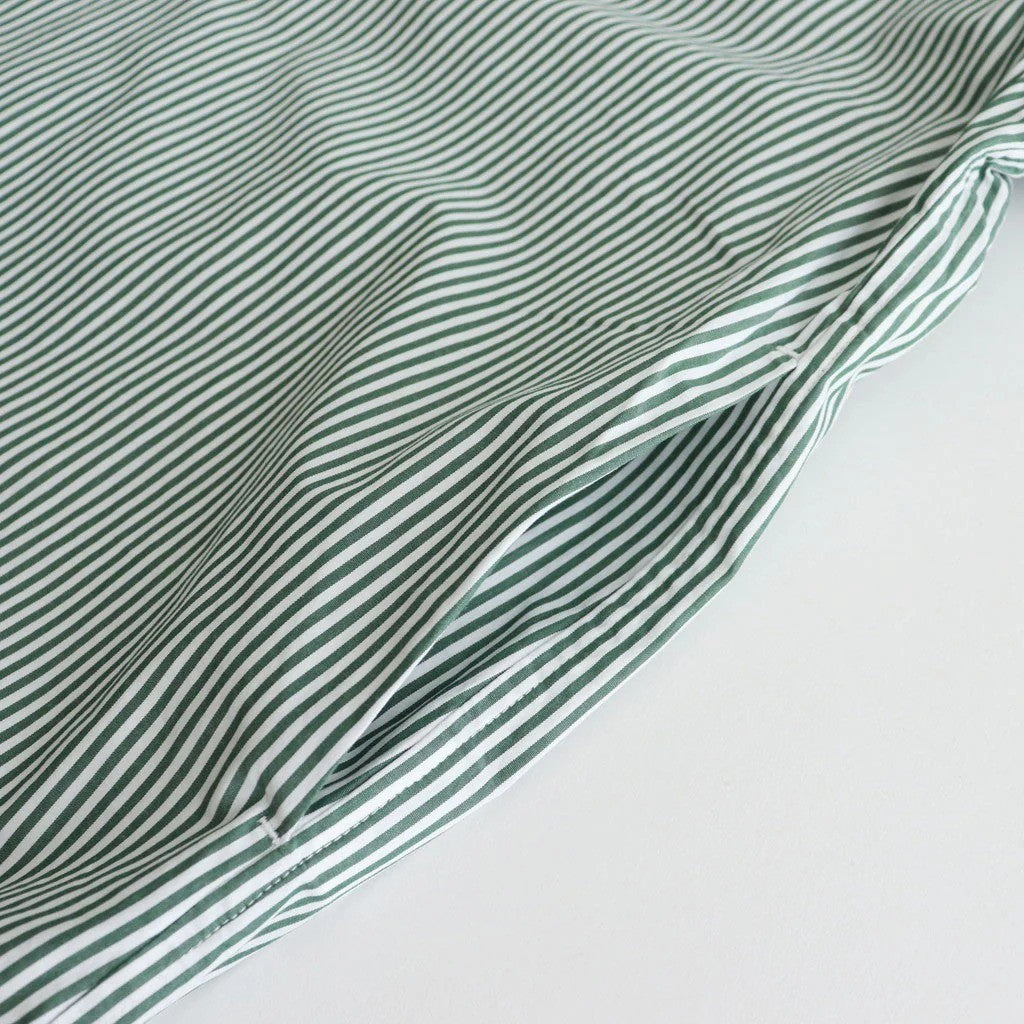 CORPORATE UNIFORM L/S SHIRT #GREEN STRIPE [FSC254-50021B]