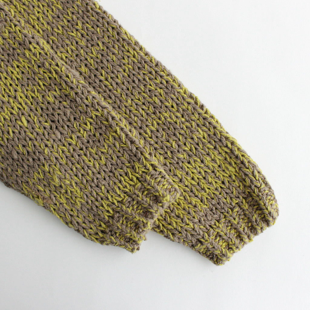 INTARSIA CREWNECK SWEATER #YELLOW [YK24SS0678S]