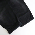 Selvage Denim Belted Pants #BLACK_DARK FADE [GU253-40064DB]
