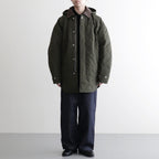 ナイロンタッサーキルトコート #KHAKI [HP-J026-051]