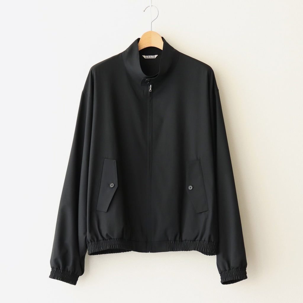SUPER FINE TROPICAL WOOL ZIP BLOUSON #BLACK [A25SB01MT]