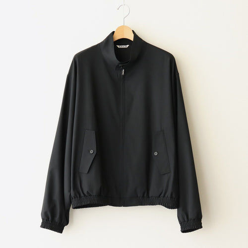 SUPER FINE TROPICAL WOOL ZIP BLOUSON #BLACK [A25SB01MT] - ciacura 