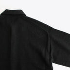 SHETLAND WOOL CASHMERE KNIT CARDIGAN #BLACK [A24AS01SC]