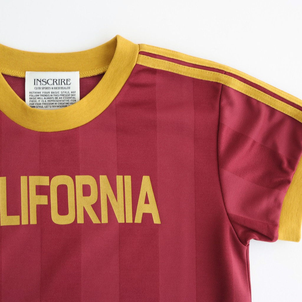 Stripe Uniform T-Shirt #BORDEAUX [I26SS-BC16]