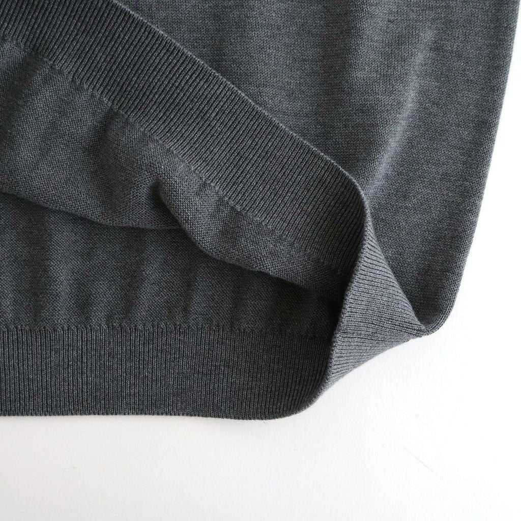 Suvin High Gauge Knit Oversized L/S Shirts #TOP GRAY [GU261-80263C]