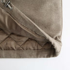 WOOL FULLING FLANNEL PADDED OVER BLOUSON #TOP BROWN [A25AB02CF]