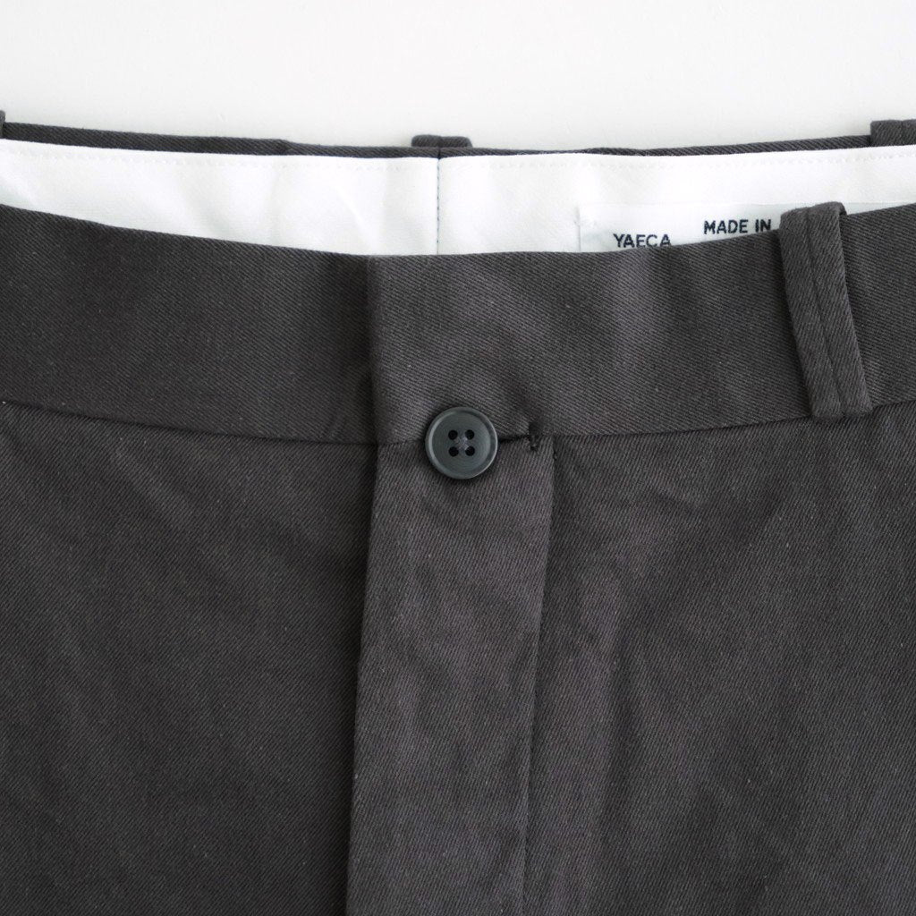 CHINO TROUSERS - WIDE STRAIGHT #CHARCOAL [11062601]