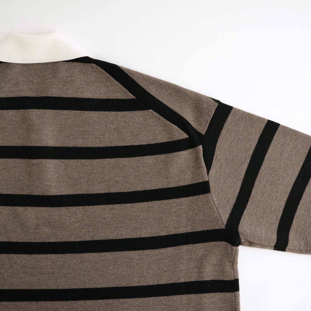 Rugby Shirt #BEIGE BROWN×BLACK [I26AW-K8]