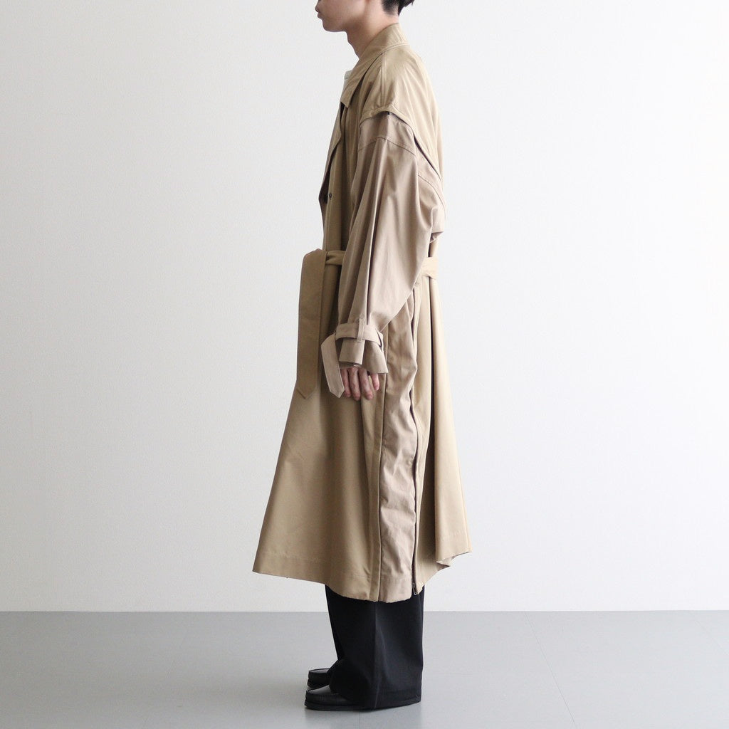 DETACHABLE WIDE TRENCH COAT #KHAKI [YK24FW0736C]