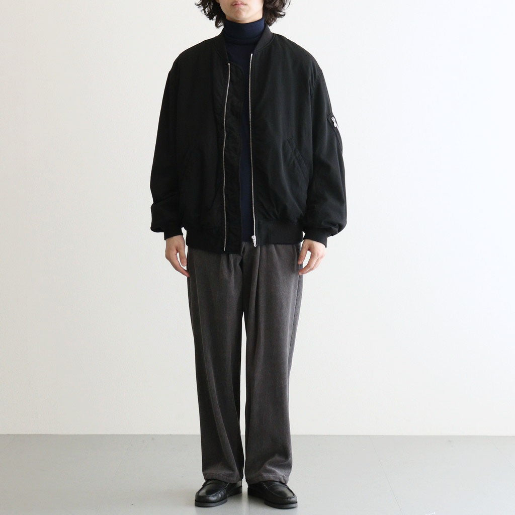 Fulled Wool Twill Flight Jacket #BLACK [GU263-30411]