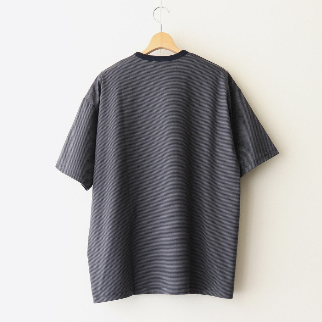 Narrow Border S/S Tee #NAVY × GRY [GU251-70116B]