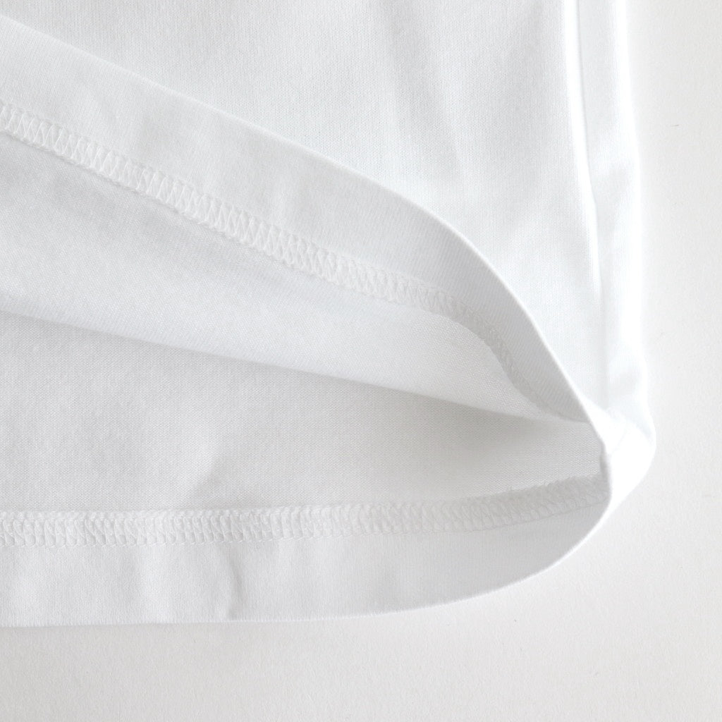 綿天竺 製品プリント長袖Tシャツ #WHITE [HP-T102-051]