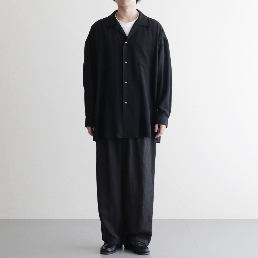 Viscose Viyella L/S Sleeping Shirt #BLACK [GM261-50456]