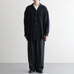 Viscose Viyella L/S Sleeping Shirt #BLACK [GM261-50456]