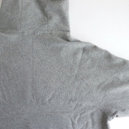 Brushed cotton fleece half zip hoodie #GRAY [HN-T024-051]