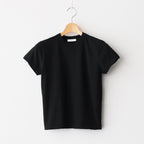 FRESCA SINGLE JERSEY TIGHT FIT T-SHIRT #BLACK [KKAGGM0402]
