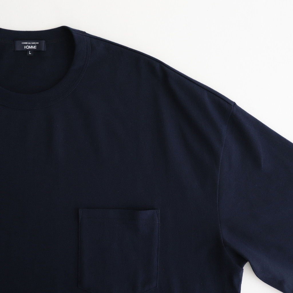 綿天竺 製品プリント S/S ポケットTシャツ #NAVY [HO-T015-051]