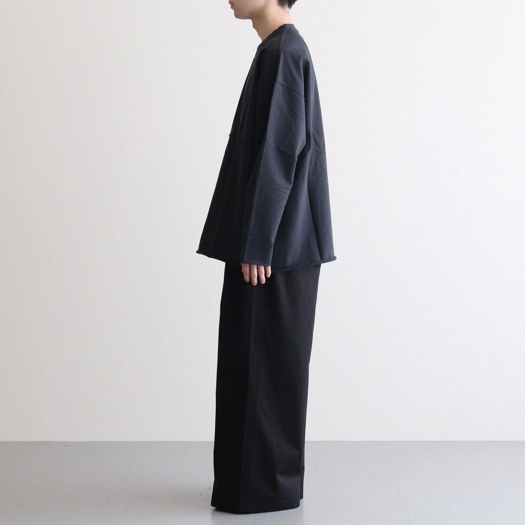 綿ギャバ イージーパンツ #BLACK [HO-P030-051]