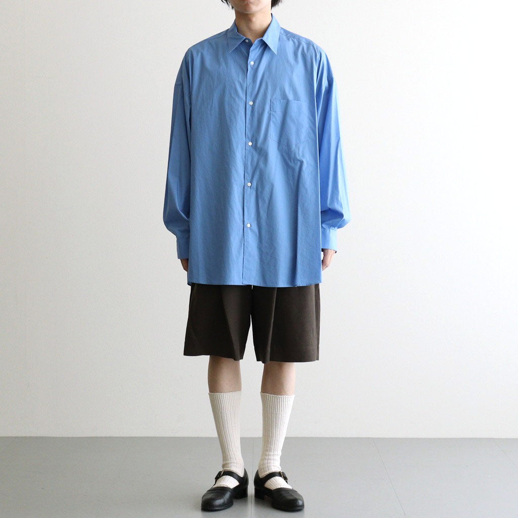 VIS/LI/RA TWILL WIDE EASY SHORT TROUSERS #KHAKI BROWN [ST.1437]
