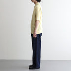GIZA HIGH GAUGE KNIT POLO #YELLOW BEIGE [A26SP03KA]