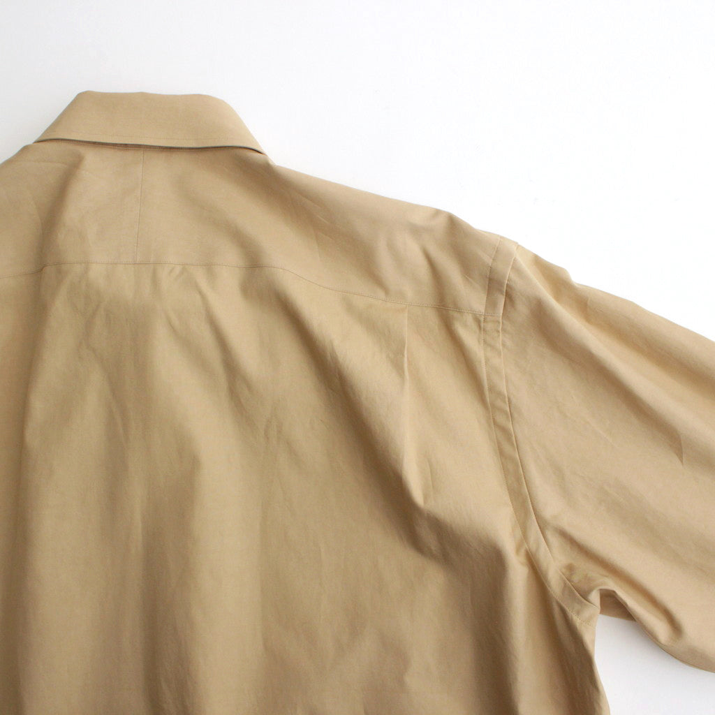 WASHED FINX TWILL SHIRT #LIGHT BROWN [A24SS01TN]
