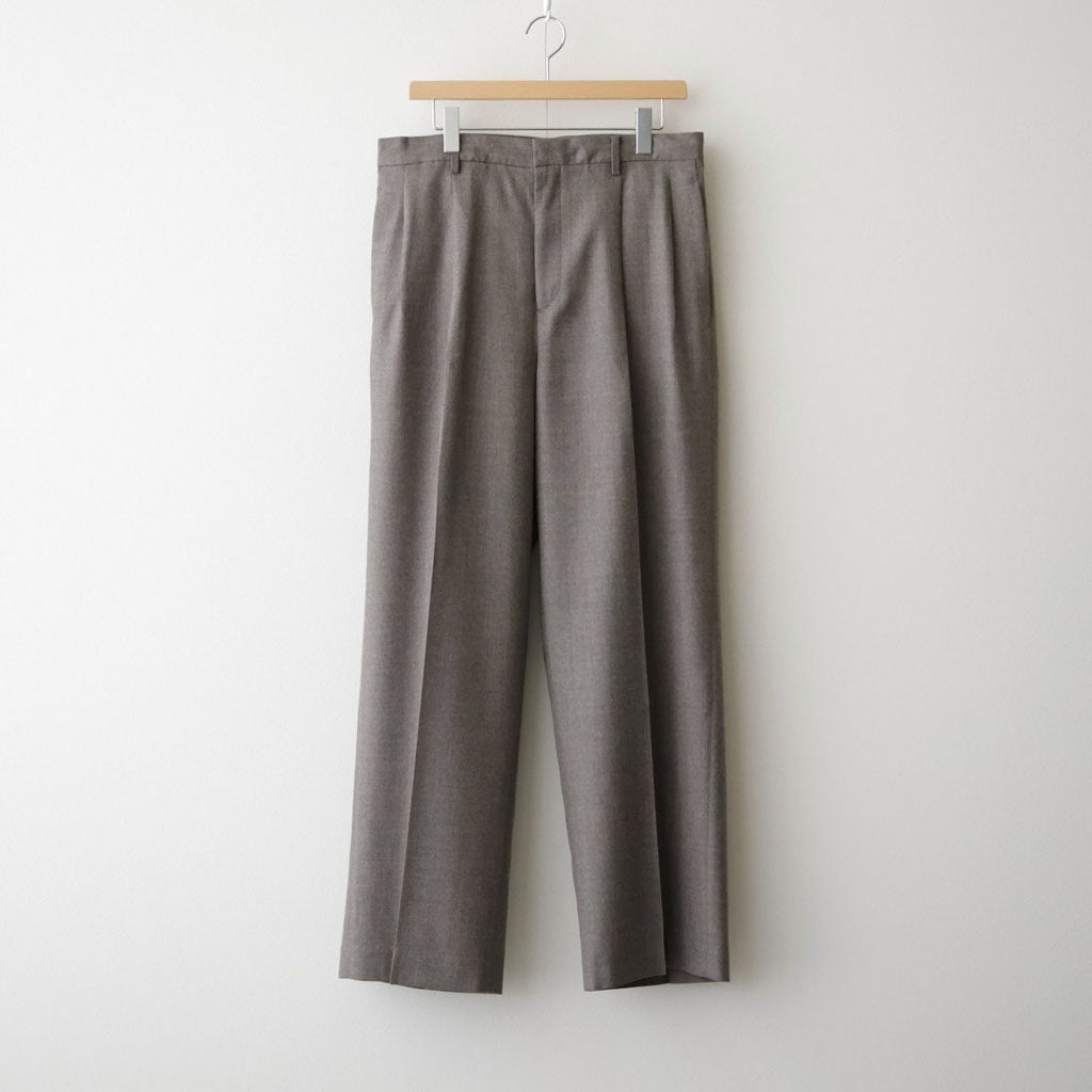 SUPER LIGHT WOOL TWO-TUCK SLACKS #TOP BROWN [A26AP05OS]