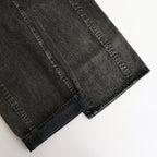 TWIST SEAM BAGGY VINTAGE DENIM JEANS #BLACK [ST.1074]