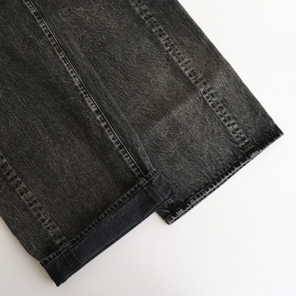 TWIST SEAM BAGGY VINTAGE DENIM JEANS #BLACK [ST.1074]