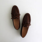 SOFT LEATHER DECK SHOES #BROWN [A25SS03QD-M]