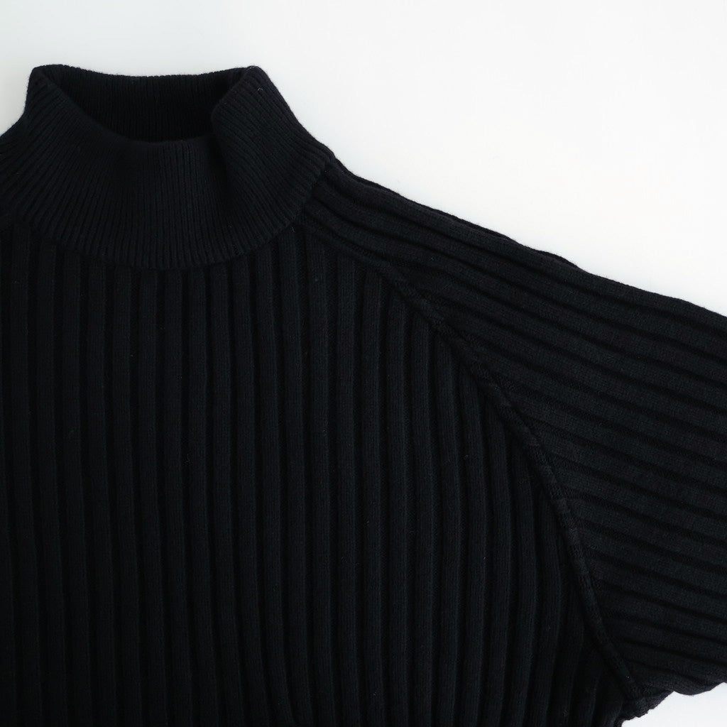 Wide Rib Highneck Sweater #BLACK [YK25FW01100S]