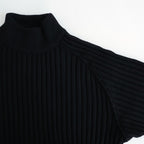 Wide Rib Highneck Sweater #BLACK [YK25FW01100S]