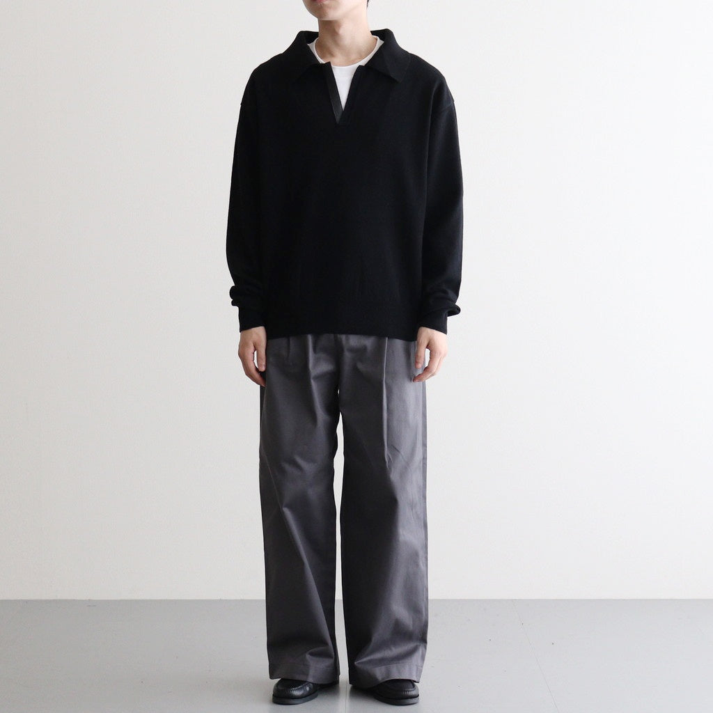 Fine Gauge Skipper Sweater #BLACK [YK25FW01126S] – ciacura