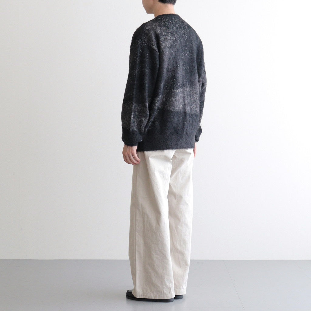 Abstract Jaquard Mohair Cardigan #BLACK [YK26SS01235S]